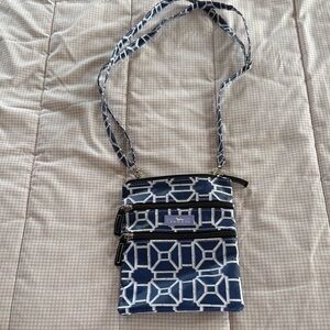 Scout Navy and White Geometric Crossbody Bag